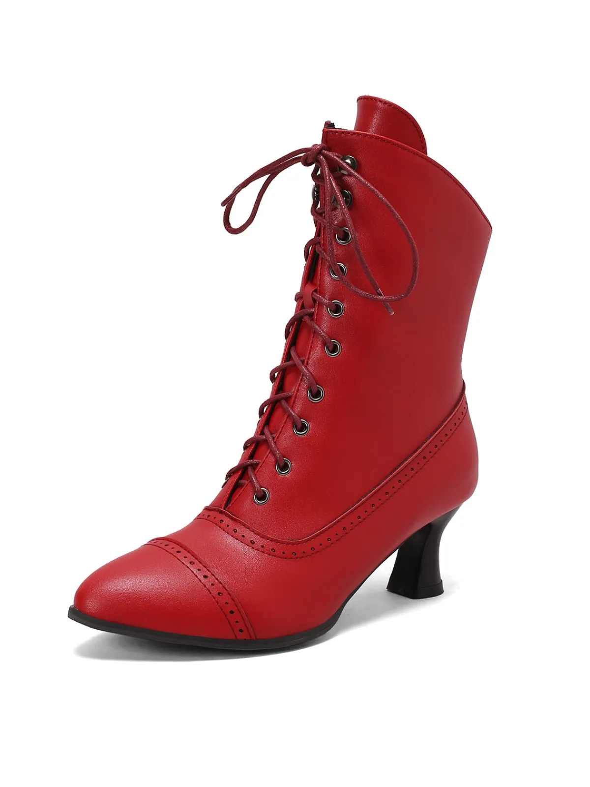 New Retro Stage Retro Leather High Heel Boots
