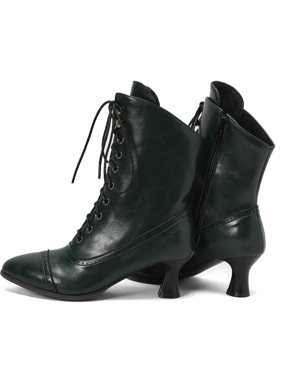 New Retro Stage Retro Leather High Heel Boots