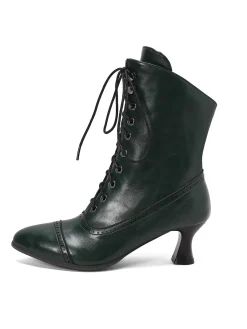 New Retro Stage Retro Leather High Heel Boots