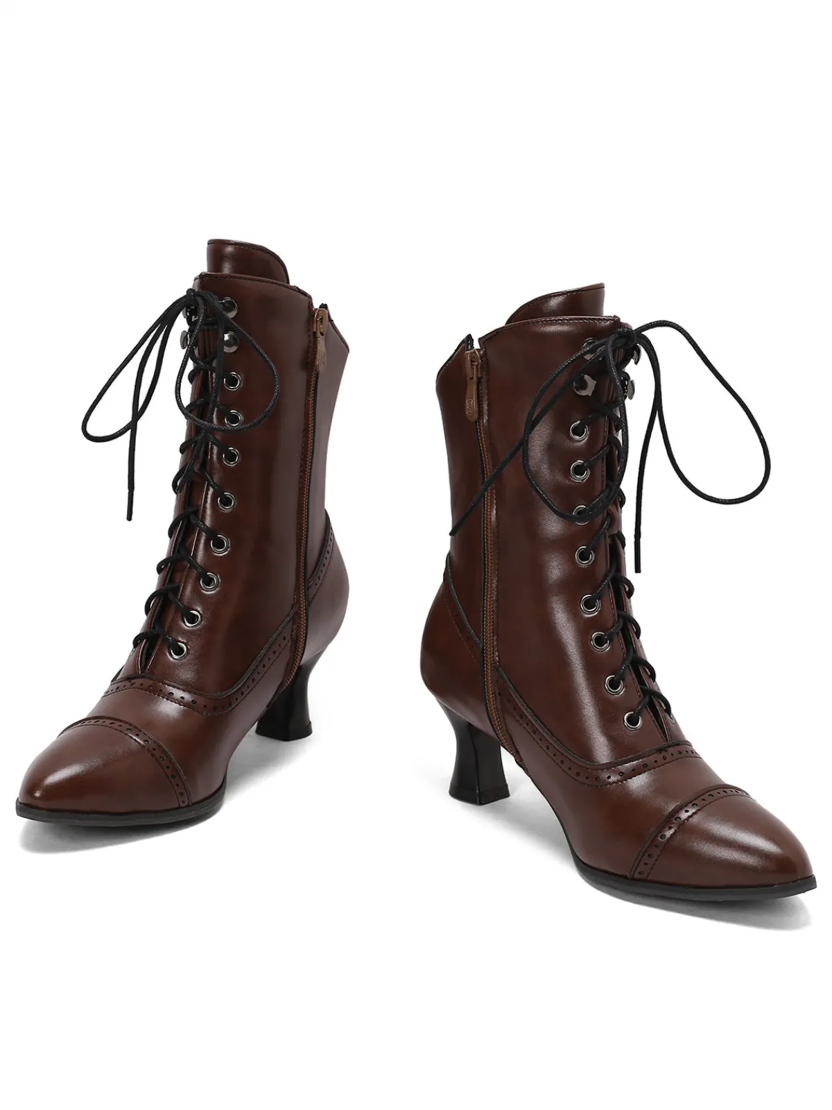 New Retro Stage Retro Leather High Heel Boots