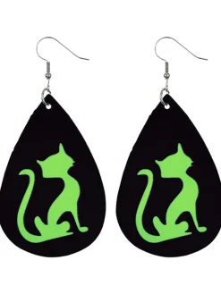 Sale Retro Stage Retro Luminous Cat Drop Earring