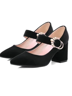 Best Retro Stage Retro Mary Jane Chunky High Heel Shoes