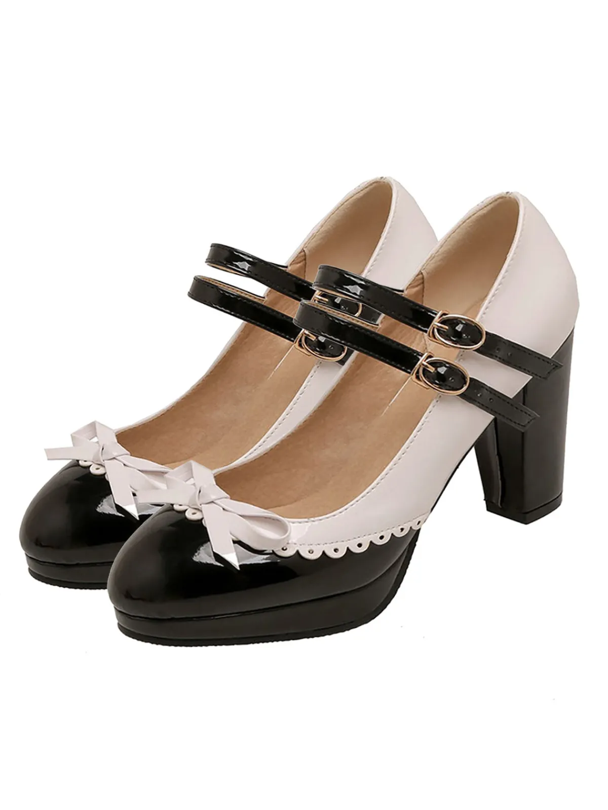 Best Retro Stage Retro Mary Jane High Heels Shoes