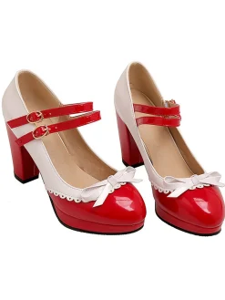 Best Retro Stage Retro Mary Jane High Heels Shoes