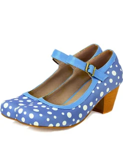 Discount Retro Stage Retro Mid Heels Mary Jane Shoes