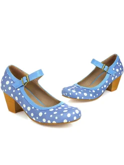 Discount Retro Stage Retro Mid Heels Mary Jane Shoes