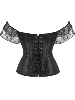 Best Retro Stage Retro Off-shoulder Lace Solid Corset