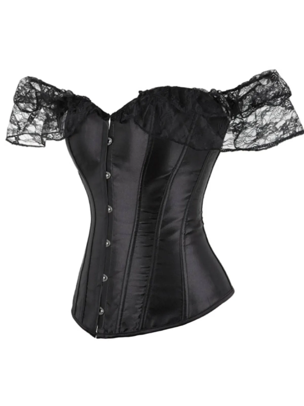 Best Retro Stage Retro Off-shoulder Lace Solid Corset