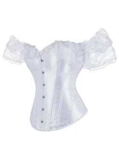 Best Retro Stage Retro Off-shoulder Lace Solid Corset