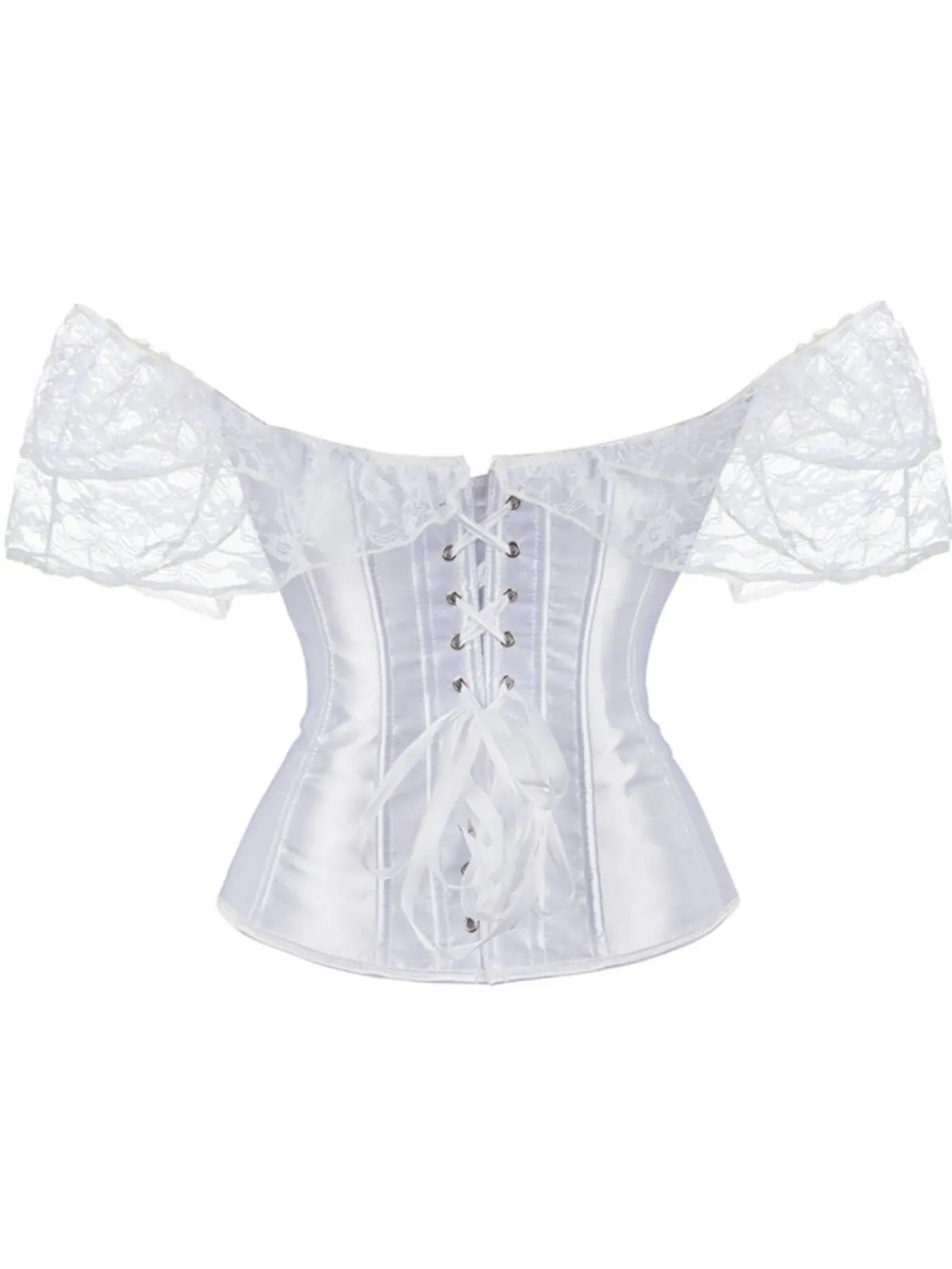 Best Retro Stage Retro Off-shoulder Lace Solid Corset