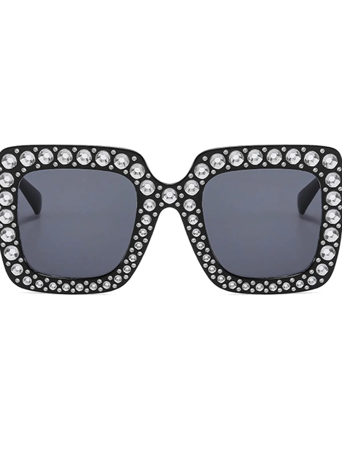 Online Retro Stage Retro Party Rhinestone Sqaure Sunglasses