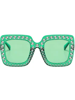 Online Retro Stage Retro Party Rhinestone Sqaure Sunglasses