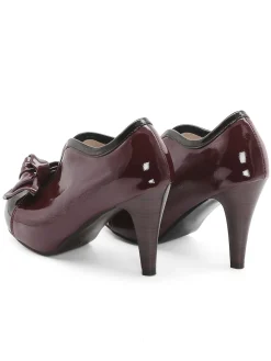 New Retro Stage Retro Patchwork Ankle French Heel Shoes