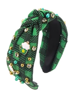 Online Retro Stage Retro Plaid St. Patrick Headband