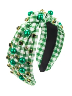 Online Retro Stage Retro Plaid St. Patrick Headband