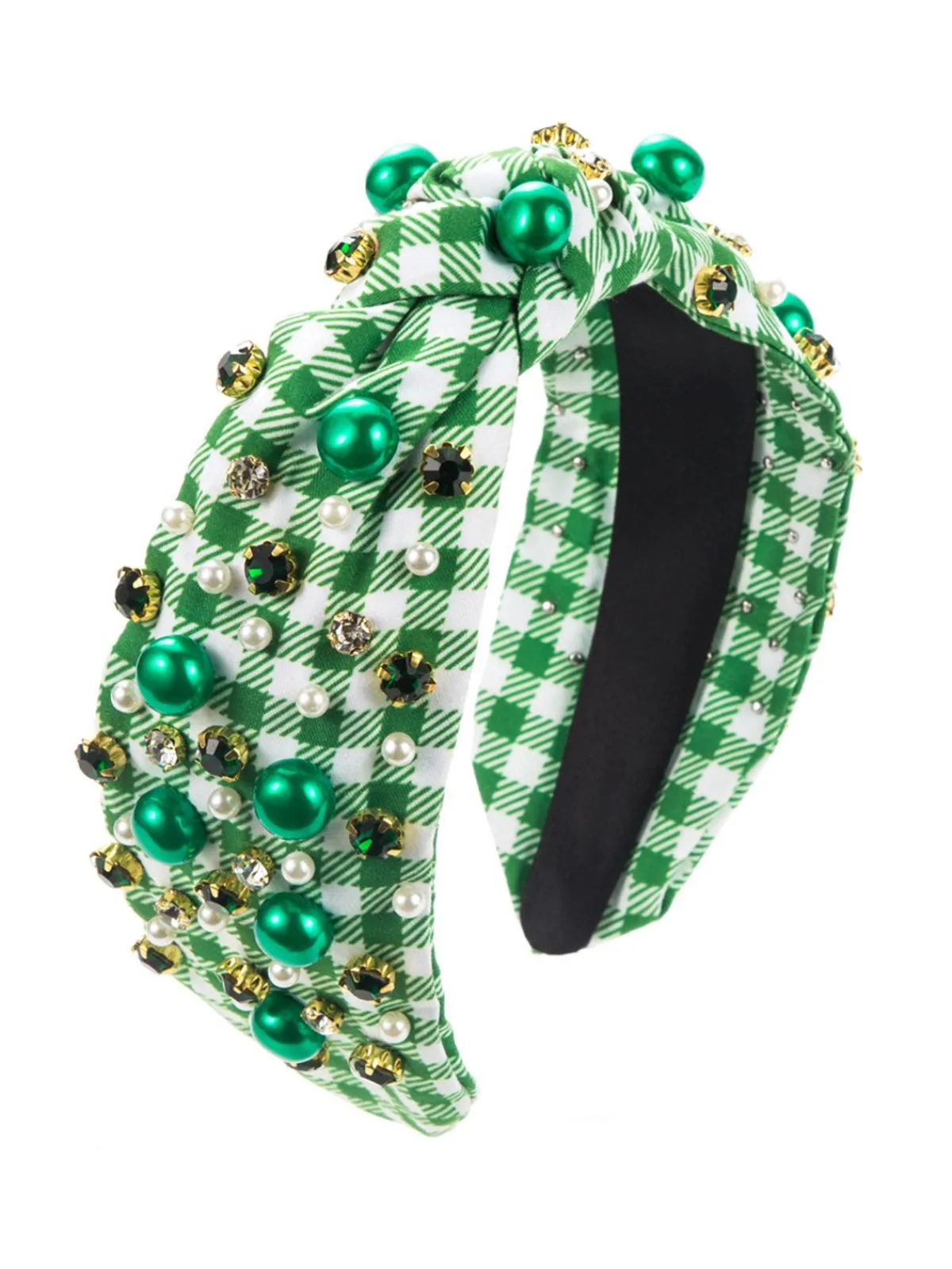 Online Retro Stage Retro Plaid St. Patrick Headband