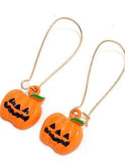 Discount Retro Stage Retro Pumpkin Halloween Earring