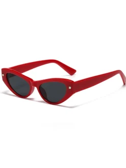 New Retro Stage Retro Red Cat Eye Sunglasses
