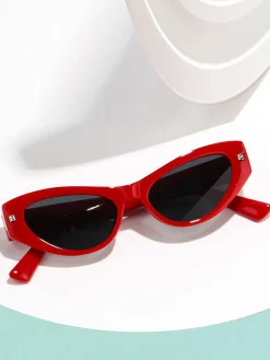 New Retro Stage Retro Red Cat Eye Sunglasses