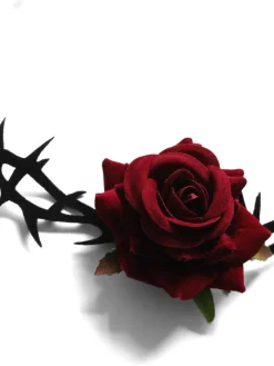 Best Retro Stage Retro Rose Flannel Flower Velvet-Necklace