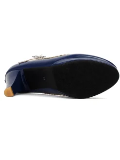 New Retro Stage Retro Round Toe Bow High Heels Shoes