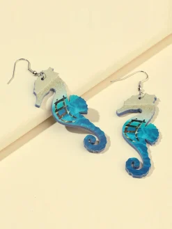 Fashion Retro Stage Retro Sea Creature Ombré Dangle Earrings