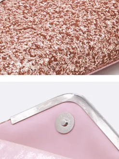 New Retro Stage Retro Sequined Leather Evening Clutch