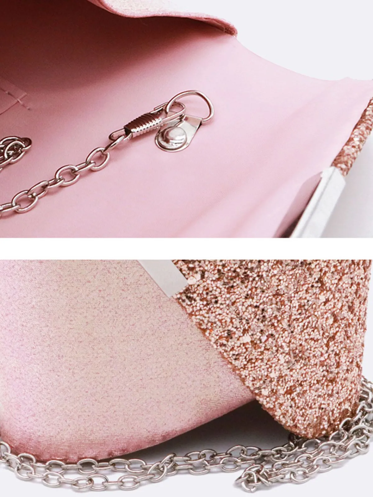 New Retro Stage Retro Sequined Leather Evening Clutch