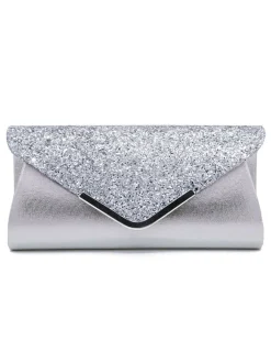 New Retro Stage Retro Sequined Leather Evening Clutch