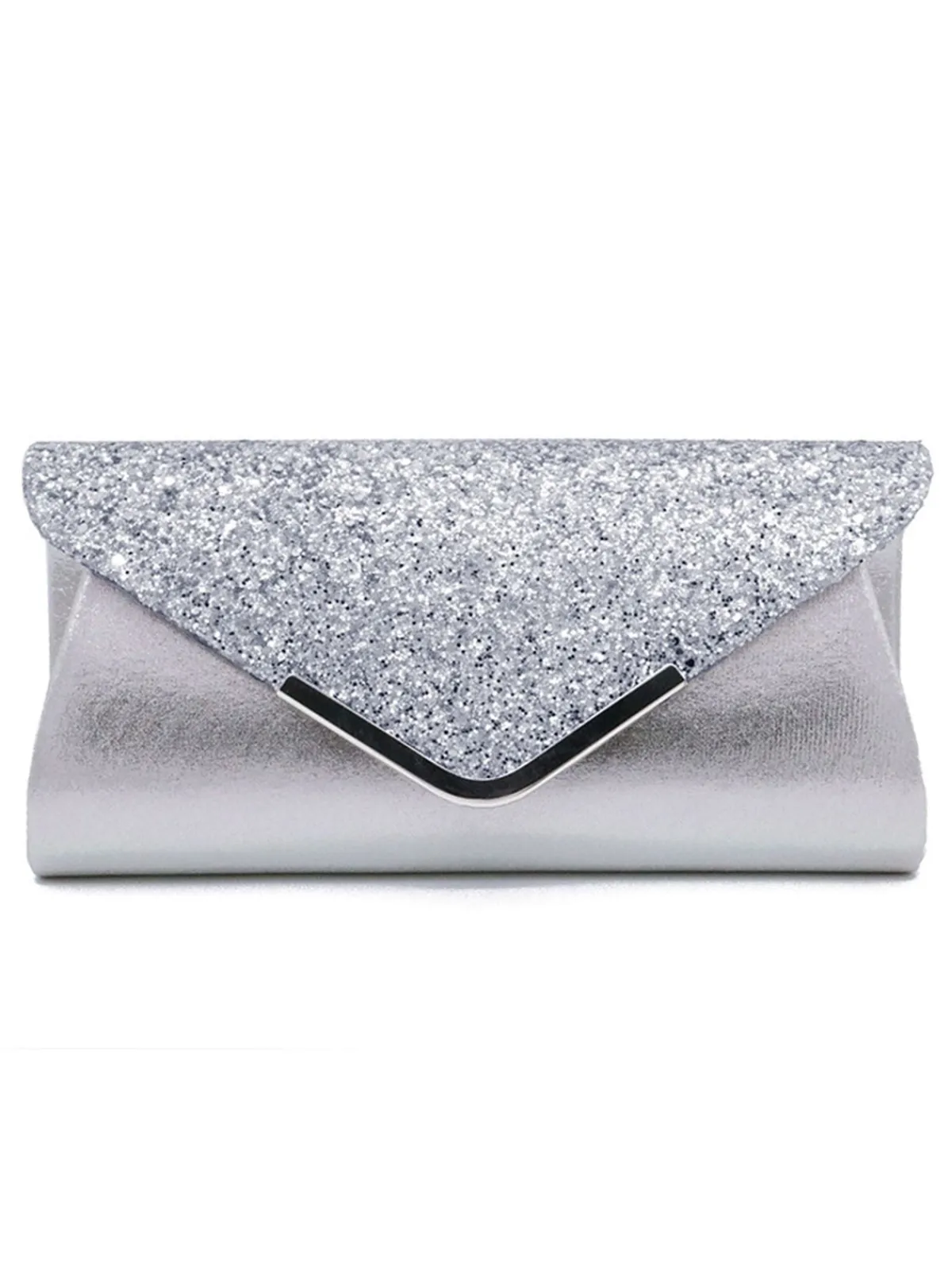 New Retro Stage Retro Sequined Leather Evening Clutch
