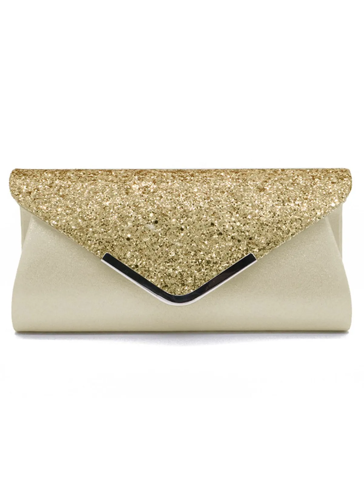 New Retro Stage Retro Sequined Leather Evening Clutch