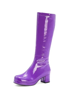 Fashion Retro Stage Retro Shiny Patent Leather Thigh-High Boots