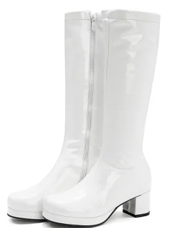 Fashion Retro Stage Retro Shiny Patent Leather Thigh-High Boots