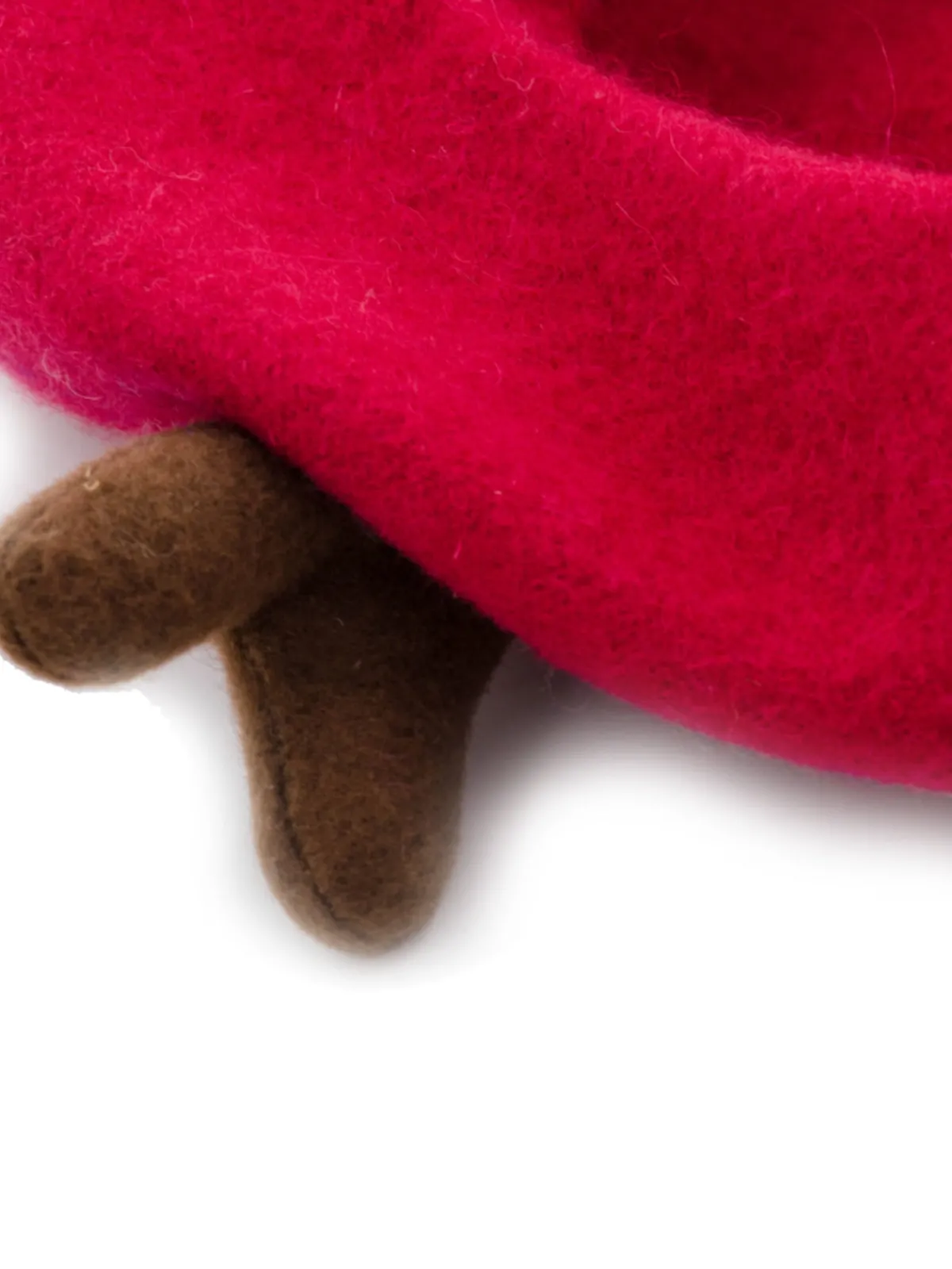 Online Retro Stage Retro Solid Antlers Wool Berets