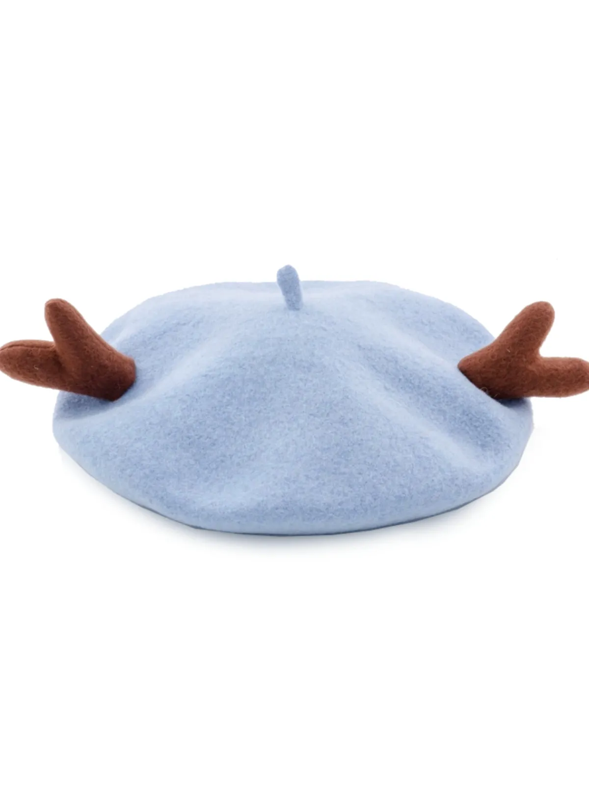 Hot Retro Stage Retro Solid Antlers Wool Berets