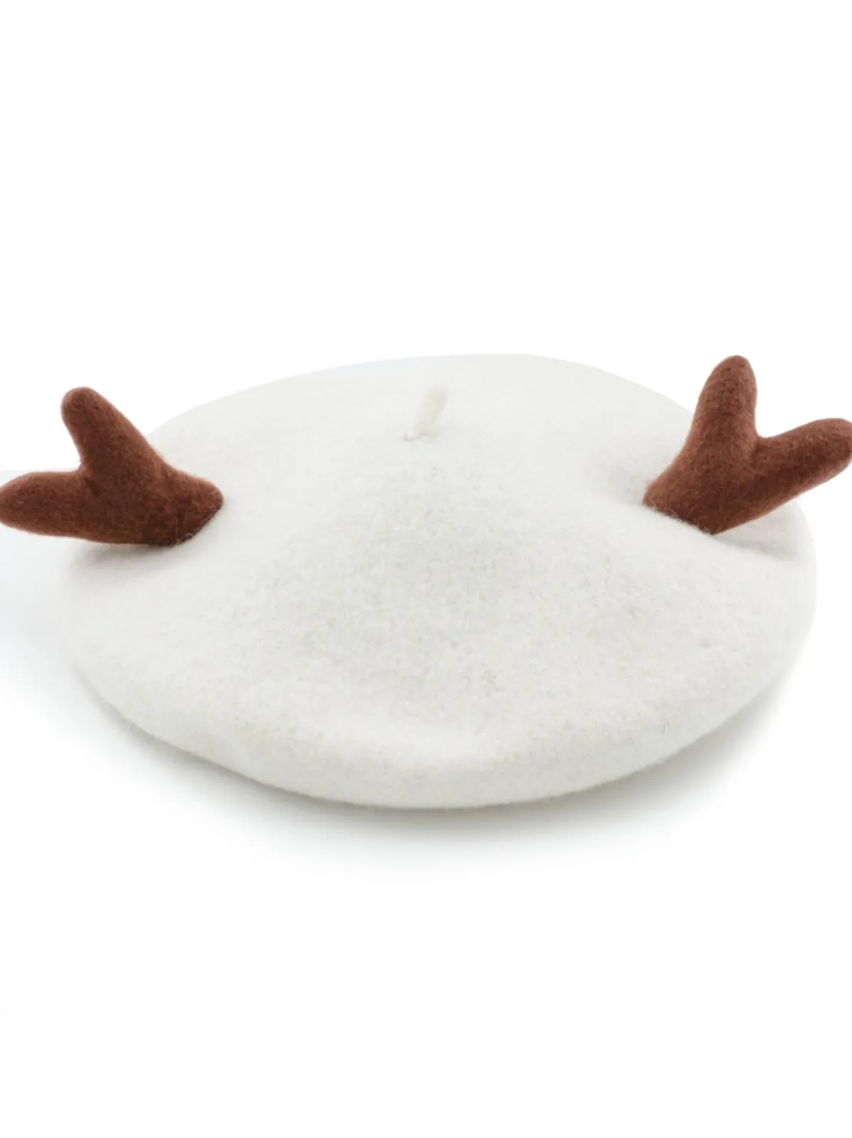 Hot Retro Stage Retro Solid Antlers Wool Berets