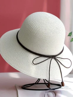 Clearance Retro Stage Retro Solid Crochet Knot Adjustable Sun Hat