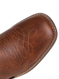 Clearance Retro Stage Retro Solid Leather Long Heel Boots