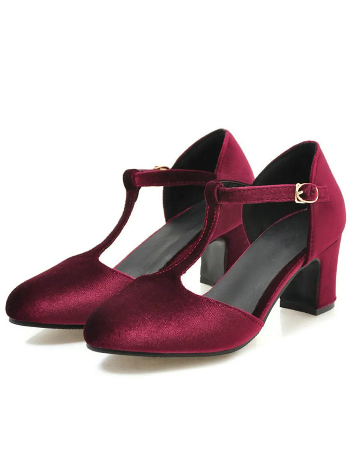 Sale Retro Stage Retro T-Strap Mary Jane High Heel Shoes