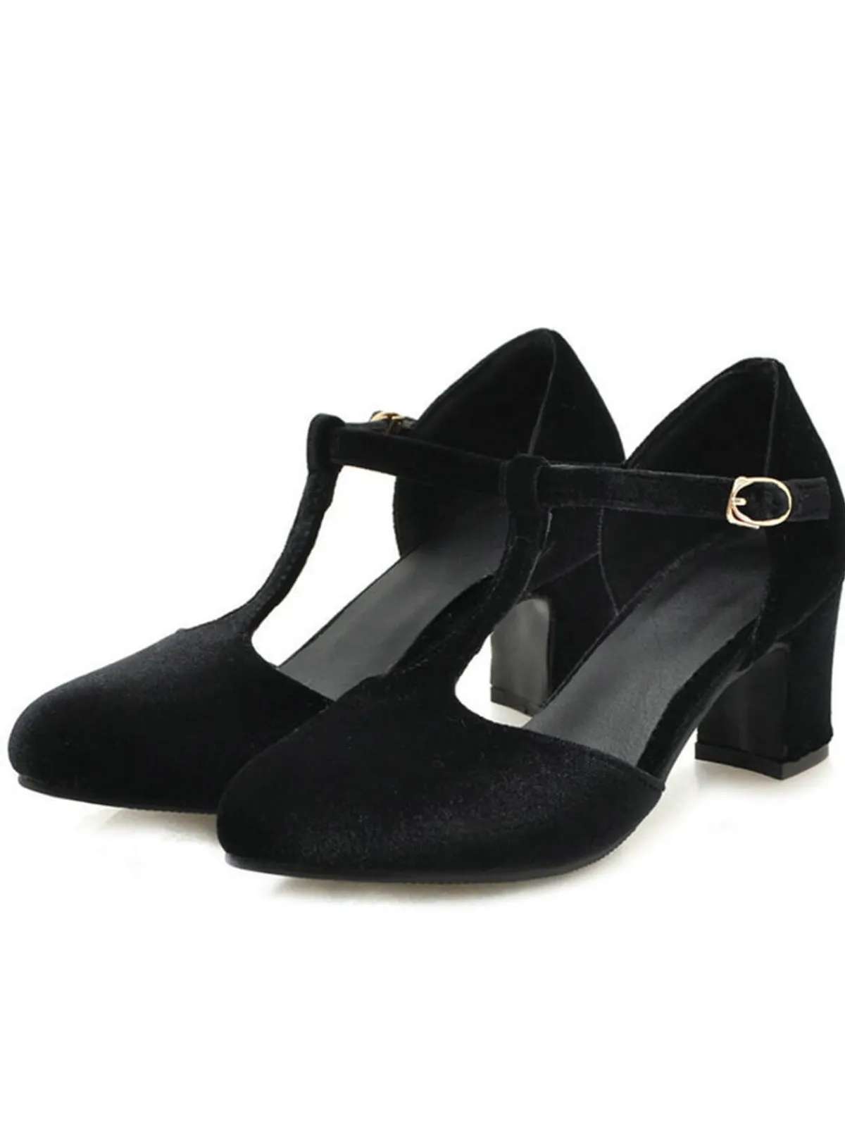 Sale Retro Stage Retro T-Strap Mary Jane High Heel Shoes