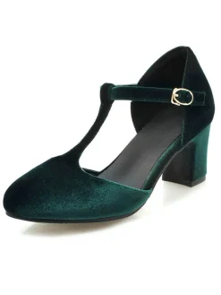 New Retro Stage Retro T-Strap Mary Jane High Heel Shoes