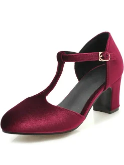 New Retro Stage Retro T-Strap Mary Jane High Heel Shoes
