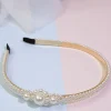 Fashion Retro Stage Retro White Pearls Headband
