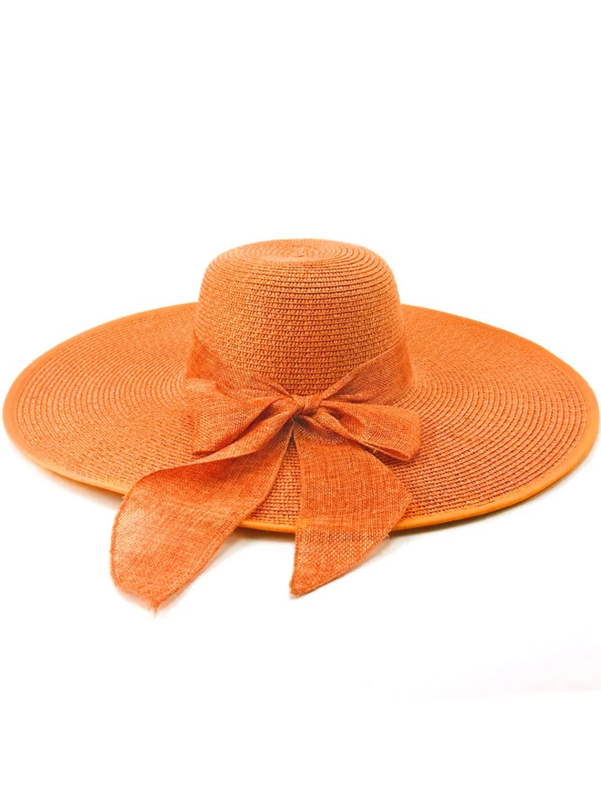 New Retro Stage Ribbon Wide Brim Raffia Sun Hat