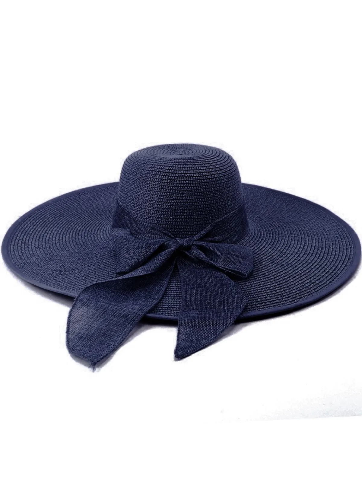 New Retro Stage Ribbon Wide Brim Raffia Sun Hat
