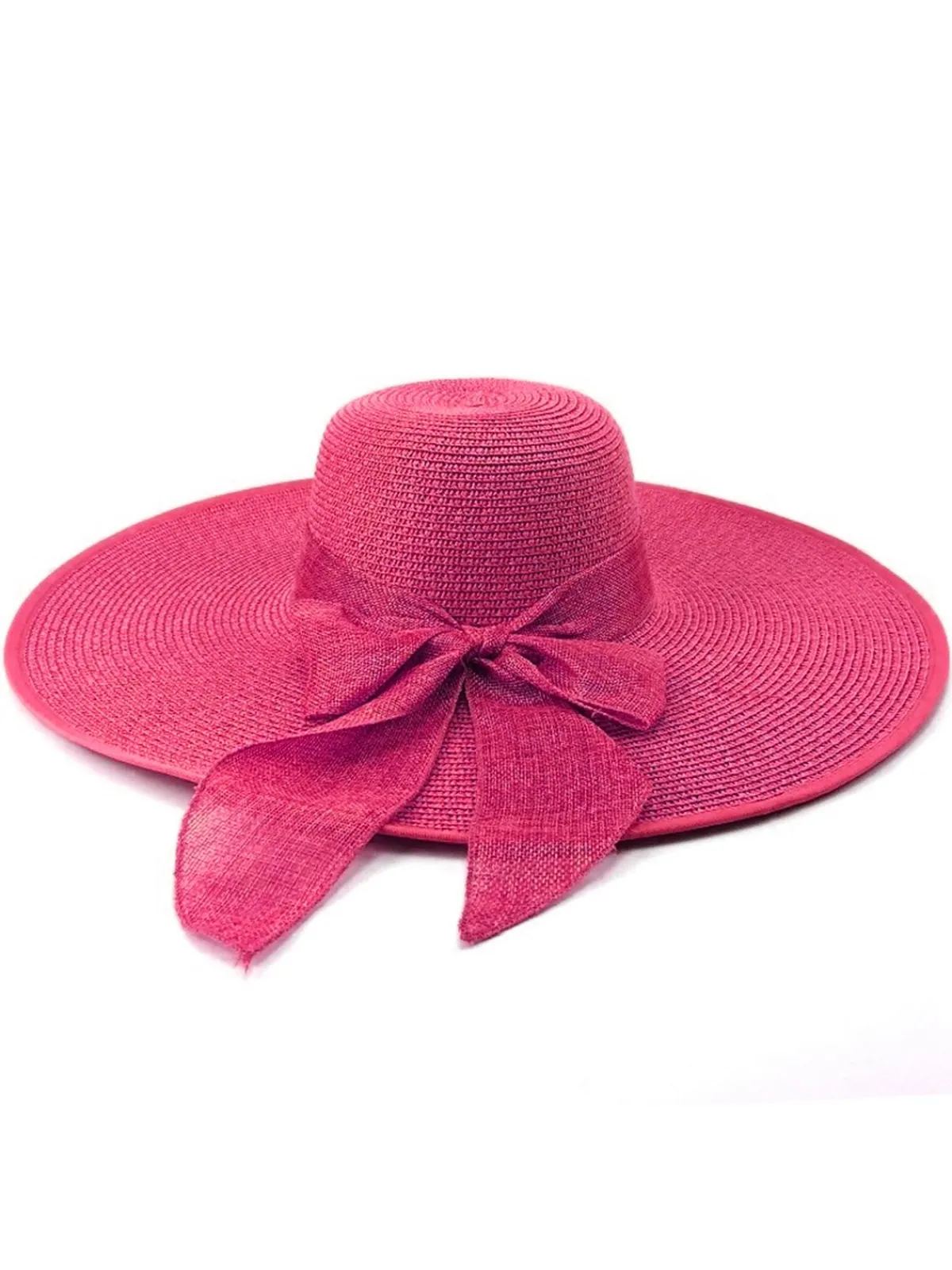 Hot Retro Stage Ribbon Wide Brim Raffia Sun Hat