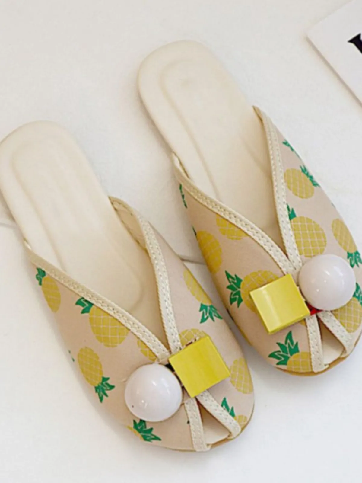 Online Retro Stage Round Toe Fruit Home Sandals