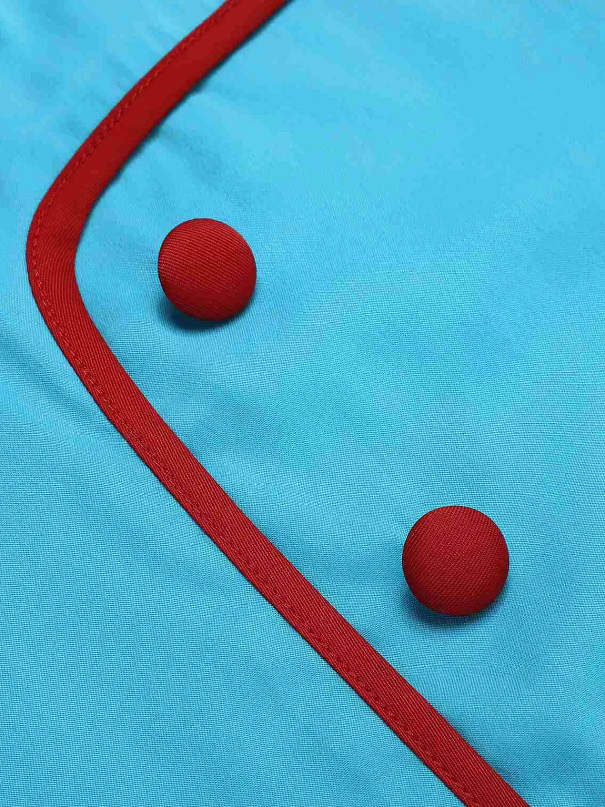 Hot Retro Stage 1960s Button Pencil Dress Royal Blue & Red