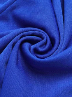 Best Retro Stage 1930s Tie Neck Jumpsuit Royal Blue