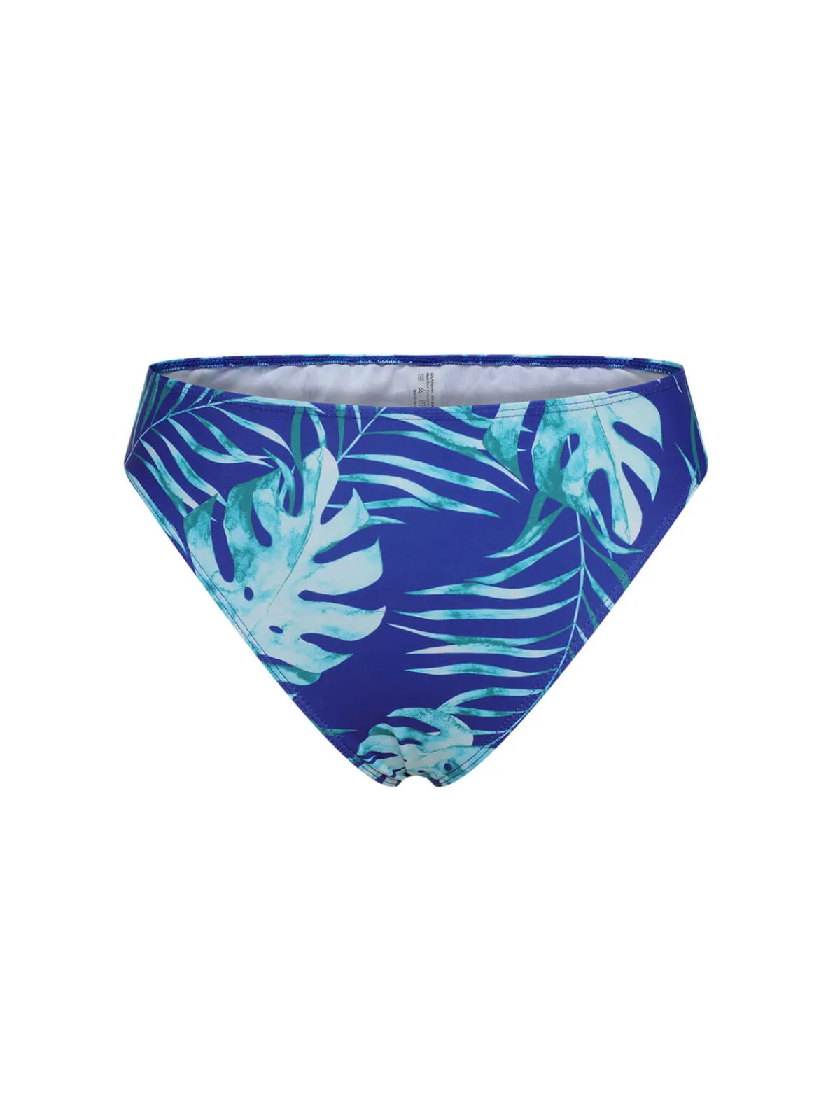 New Retro Stage 1960s Tropical Plants Swimsuit Set Royal Blue